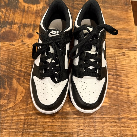 Youth Nike Dunk Low Retro Black and White Sneakers - Picture 4 of 5